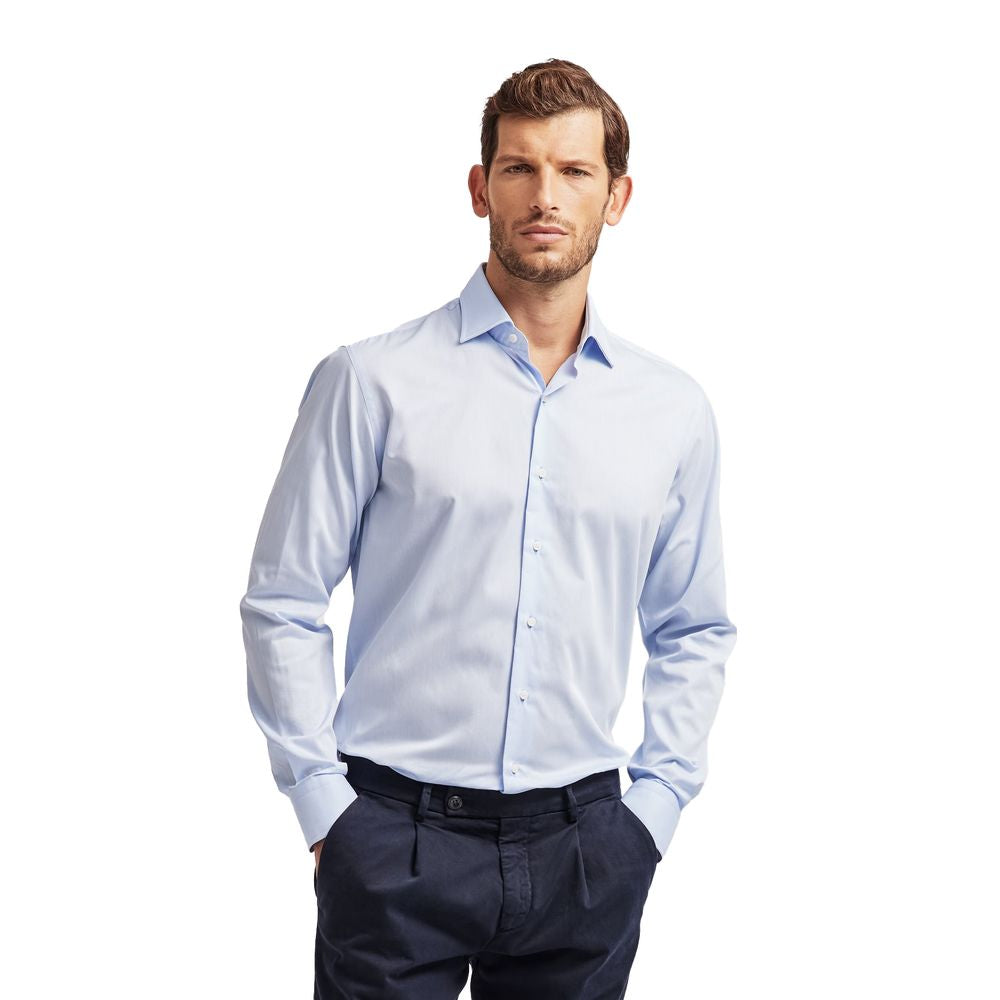 Ballantyne Chemise élégante en coton bleu clair pour homme