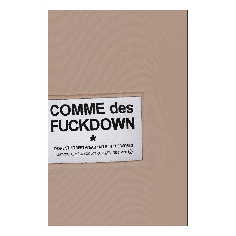 Comme Des Fuckdown Pantalon de survêtement chic en coton beige avec détails effilochés