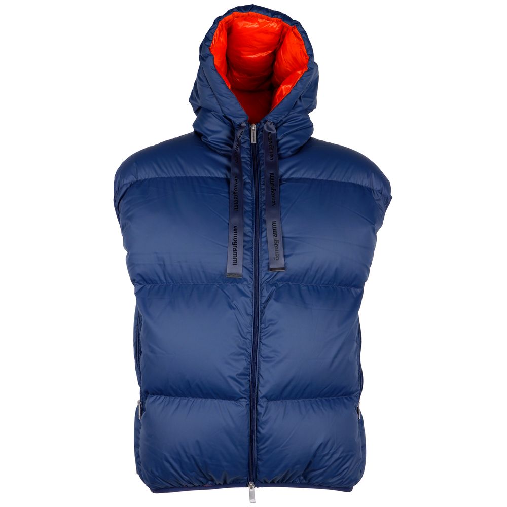 Centogrammi Elegant Sleeveless Blue Down Jacket