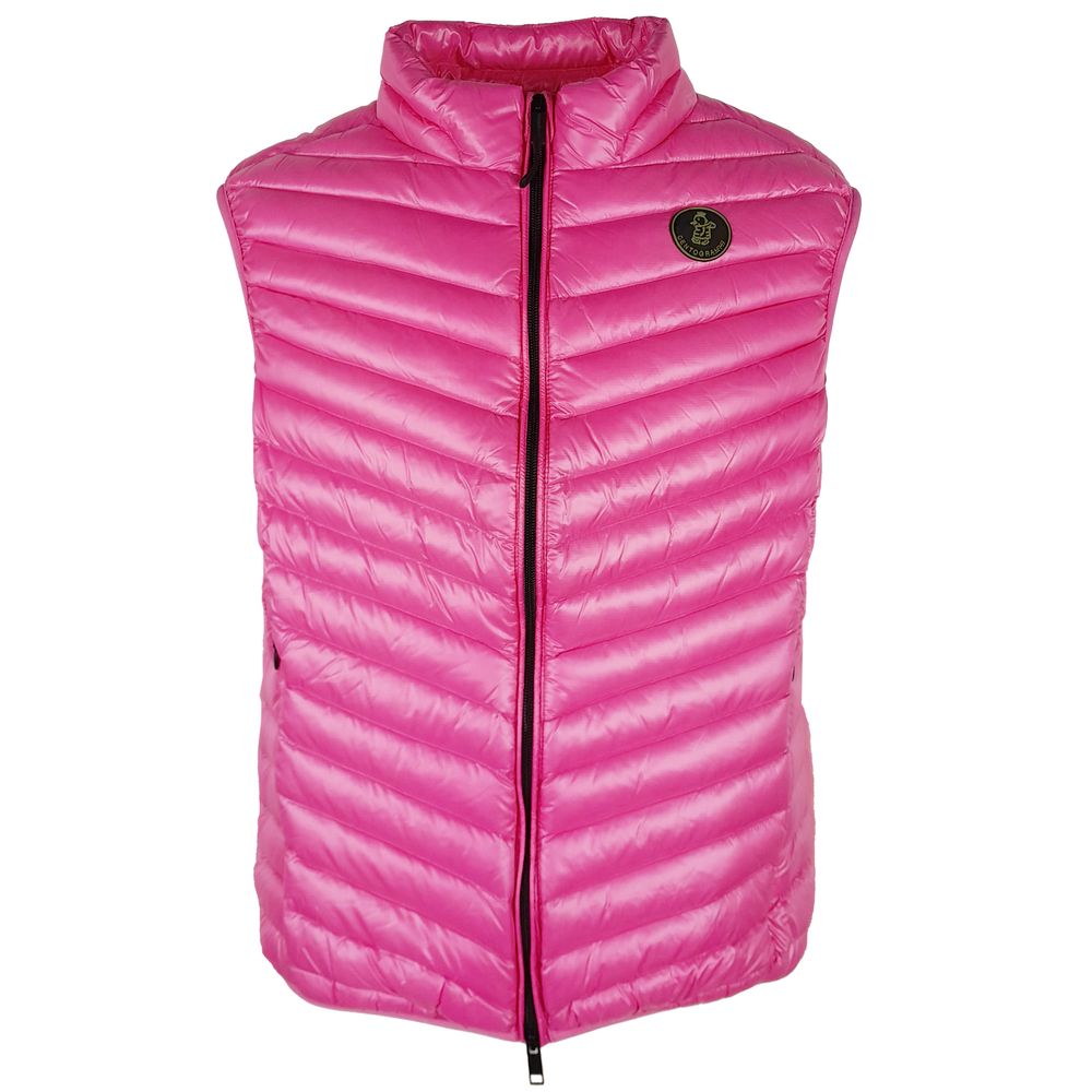 Gilet en duvet en nylon rose Centogrammi Chic pour elle