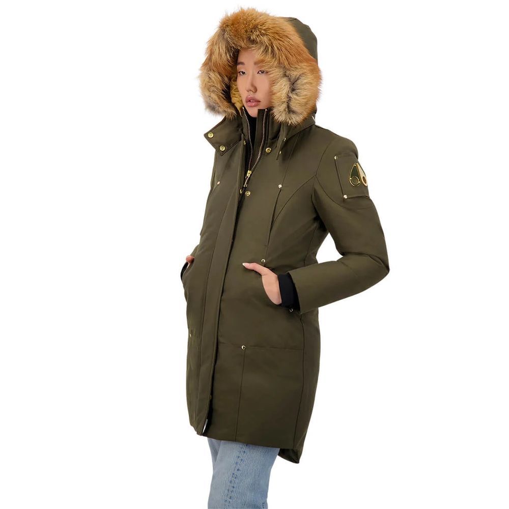 Parka Stirling ornée d'or Moose Knuckles avec fourrure de renard bleu