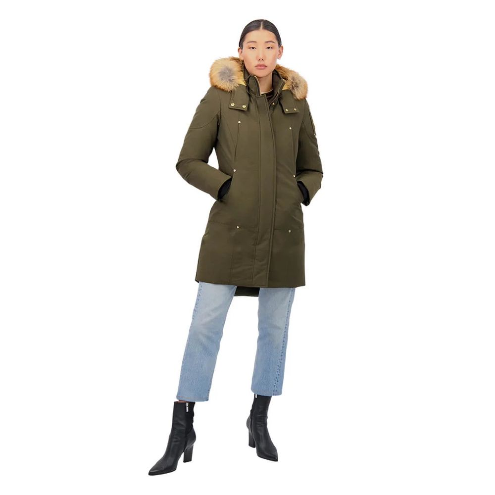 Parka Stirling ornée d'or Moose Knuckles avec fourrure de renard bleu