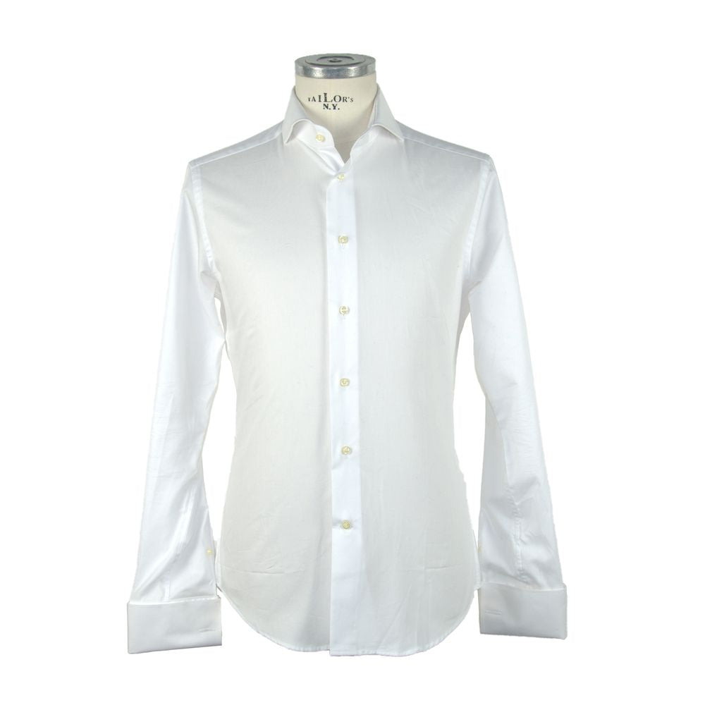 Chemise en coton blanc de cérémonie élégante Made in Italy