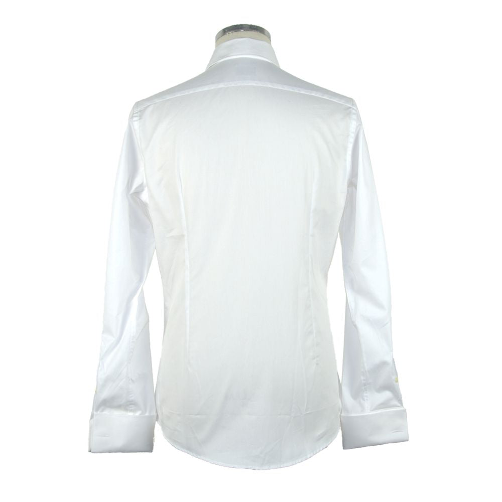 Chemise en coton blanc de cérémonie élégante Made in Italy