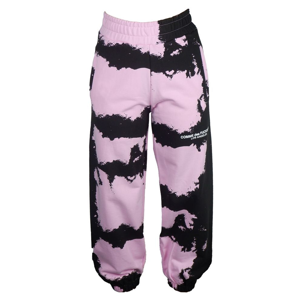 Comme Des Fuckdown Chic Pantalon de survêtement en coton imprimé rose