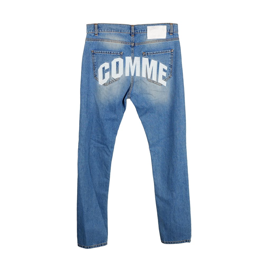 Comme Des Fuckdown Chic Jean déchiré à imprimé surpiqûre pour homme