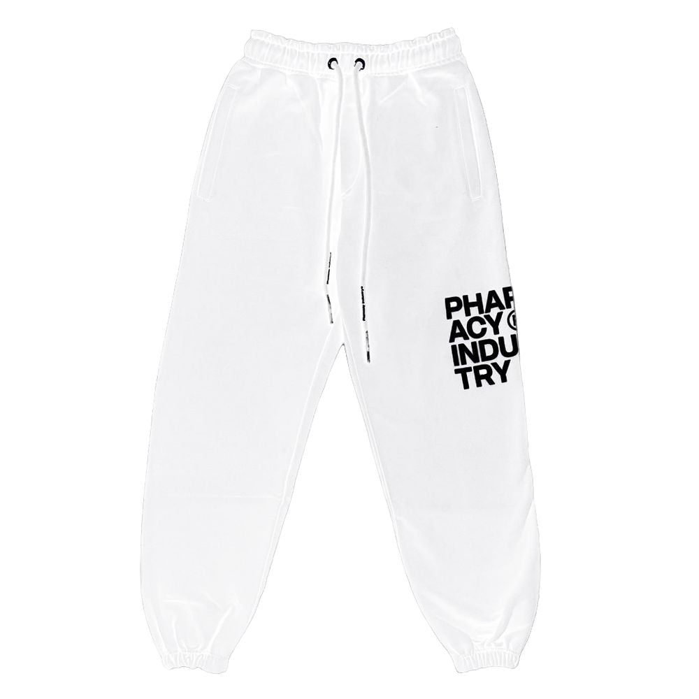 Pantalon de survêtement blanc chic avec logo imprimé Pharmacy Industry