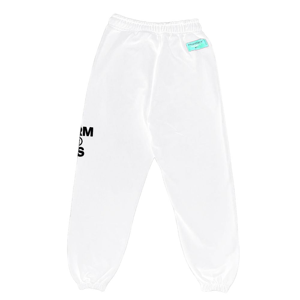 Pantalon de survêtement blanc chic avec logo imprimé Pharmacy Industry