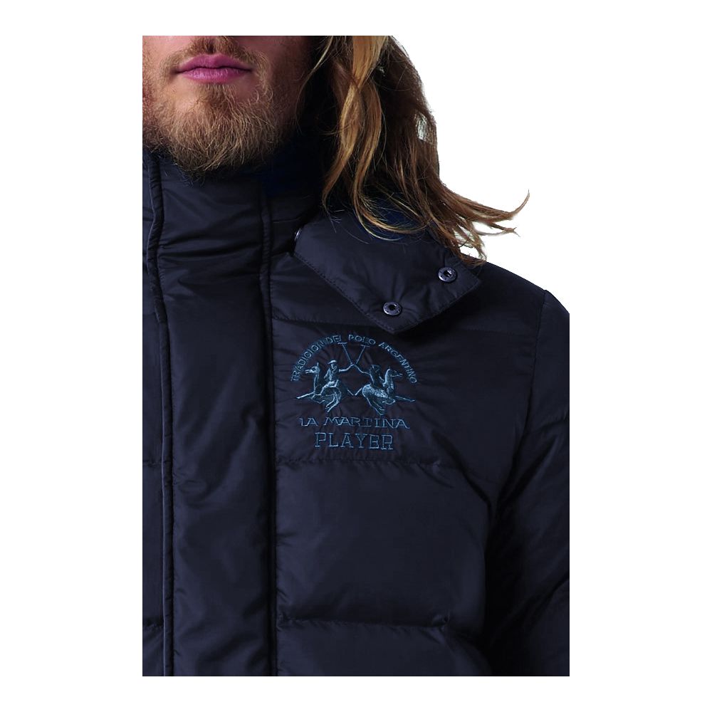 La Martina Blue Nylon Men Jacket