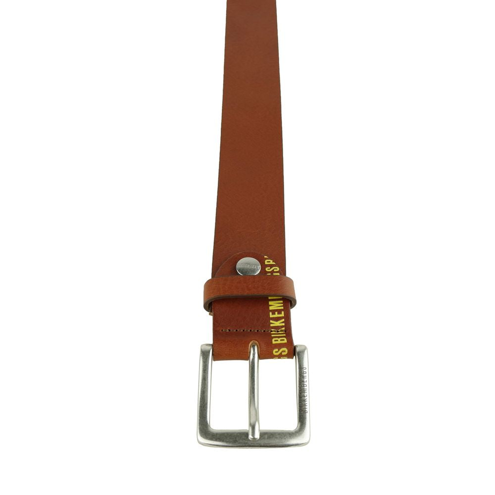 Bikkembergs Ceinture élégante en cuir cognac pour homme