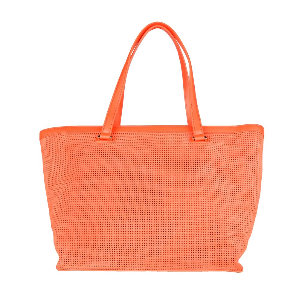 Cavalli Class Chic Sac à main en cuir orange foncé