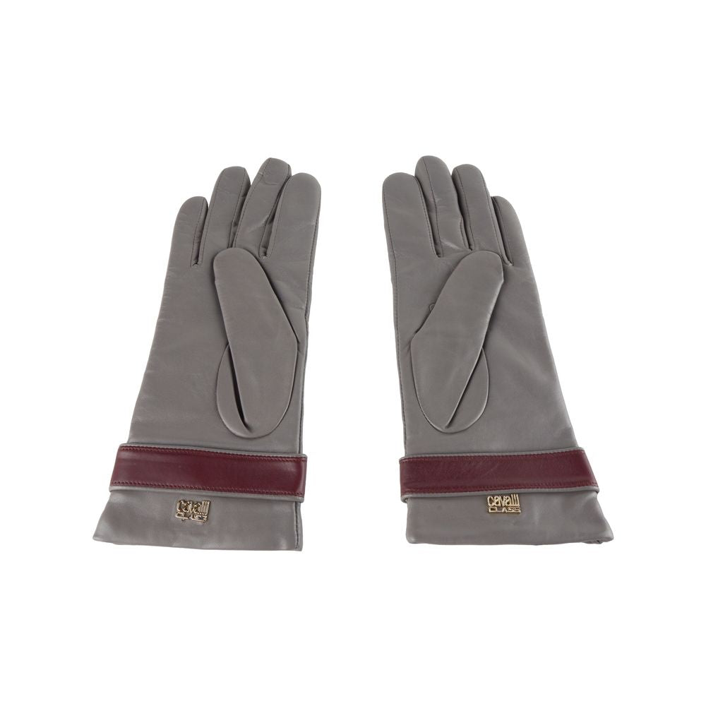 Gants élégants en cuir d'agneau Cavalli Class