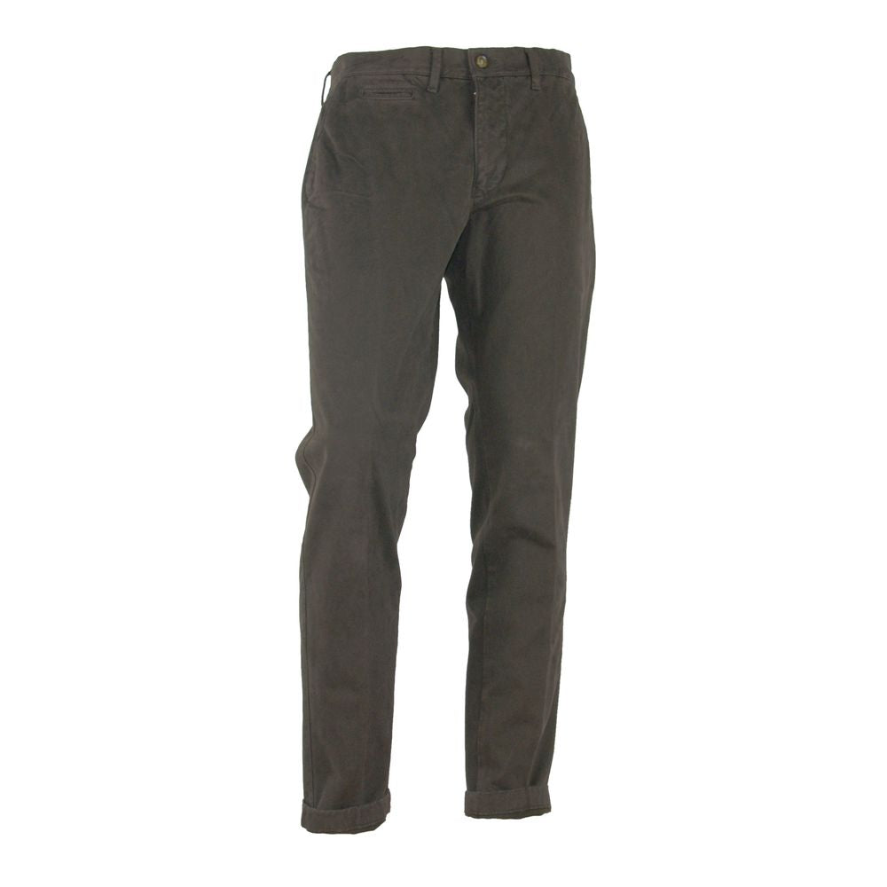 Pantalon d'hiver élégant marron fabriqué en Italie