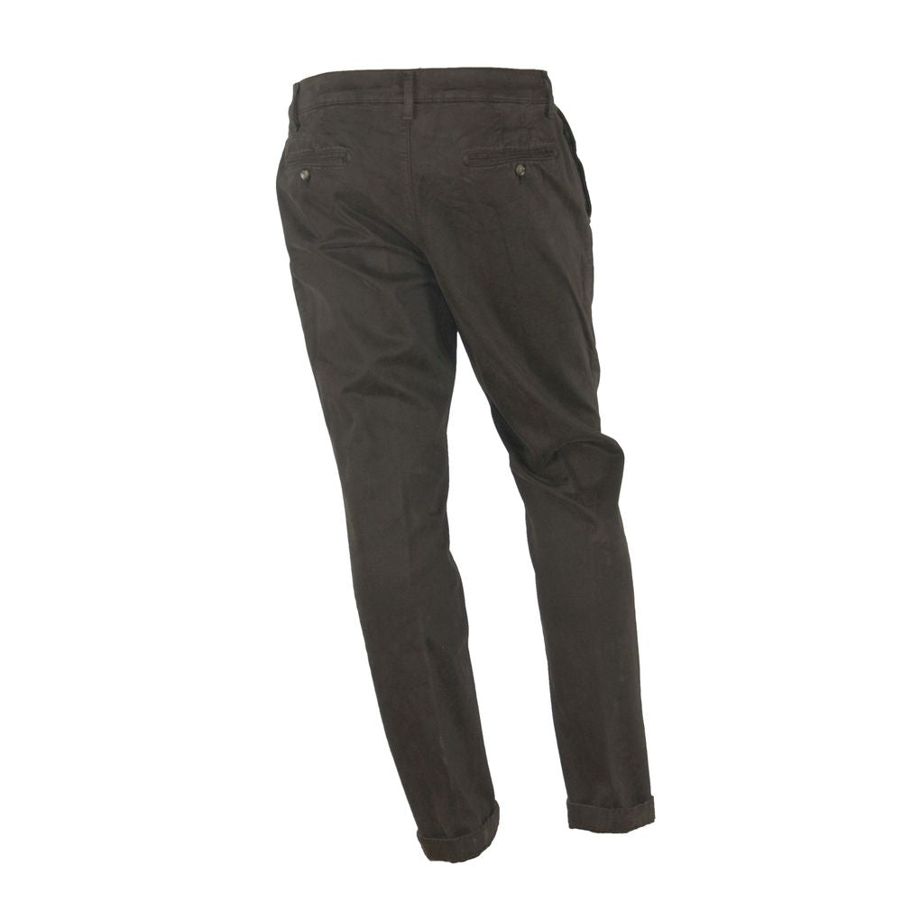 Pantalon d'hiver élégant marron fabriqué en Italie