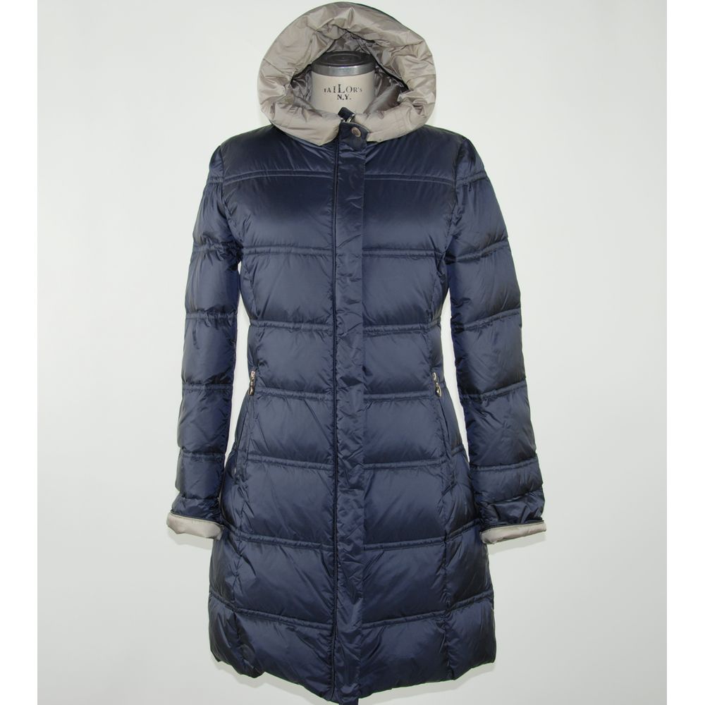 Emilio Romanelli Chic Blue Polyester Down Jacket