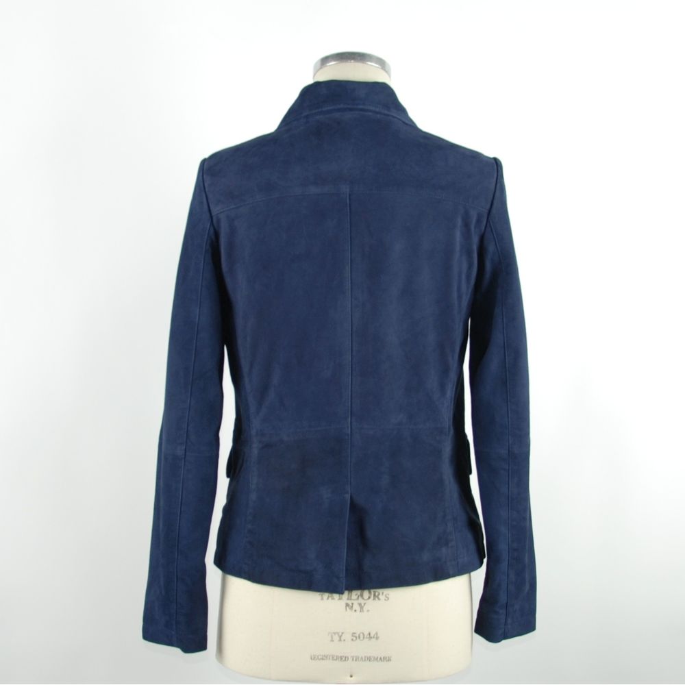 Emilio Romanelli Veste Chic Elégance en Cuir Bleu