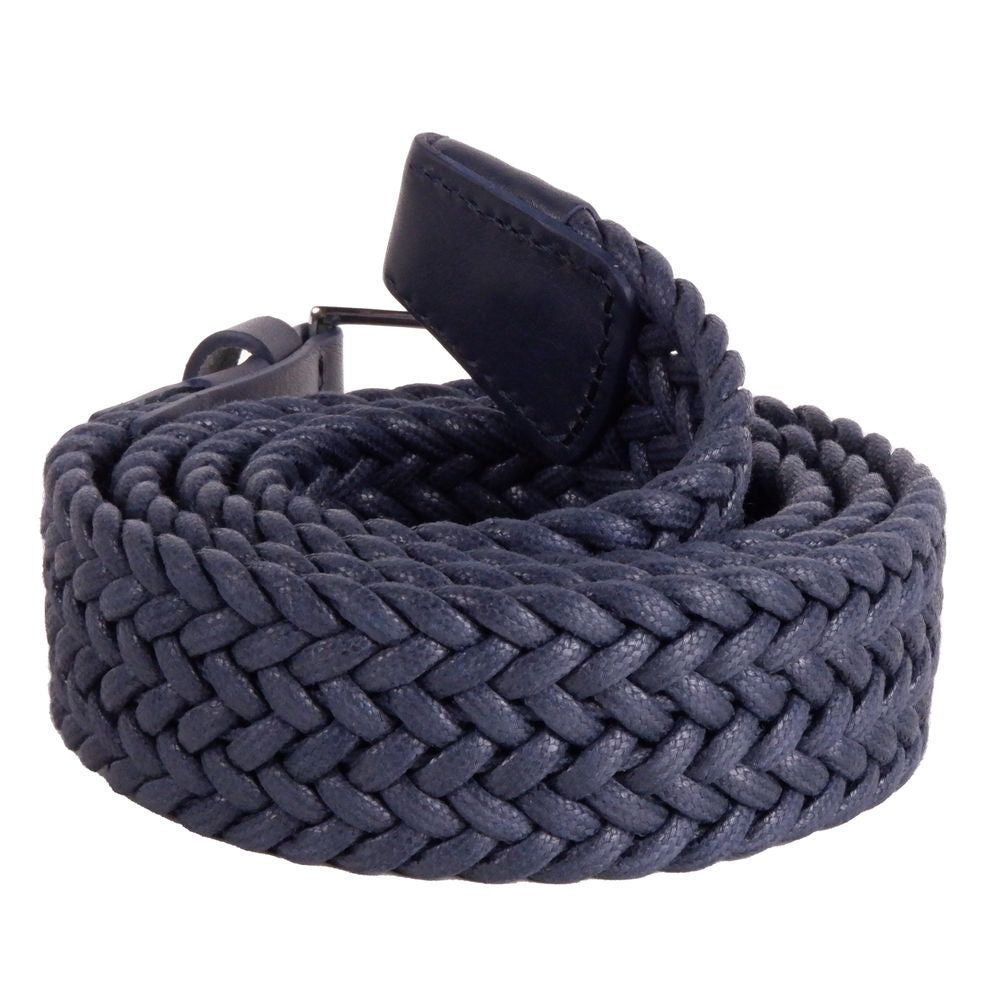 Harmont &amp; Blaine Ceinture élégante en tissu bleu foncé avec boucle argentée