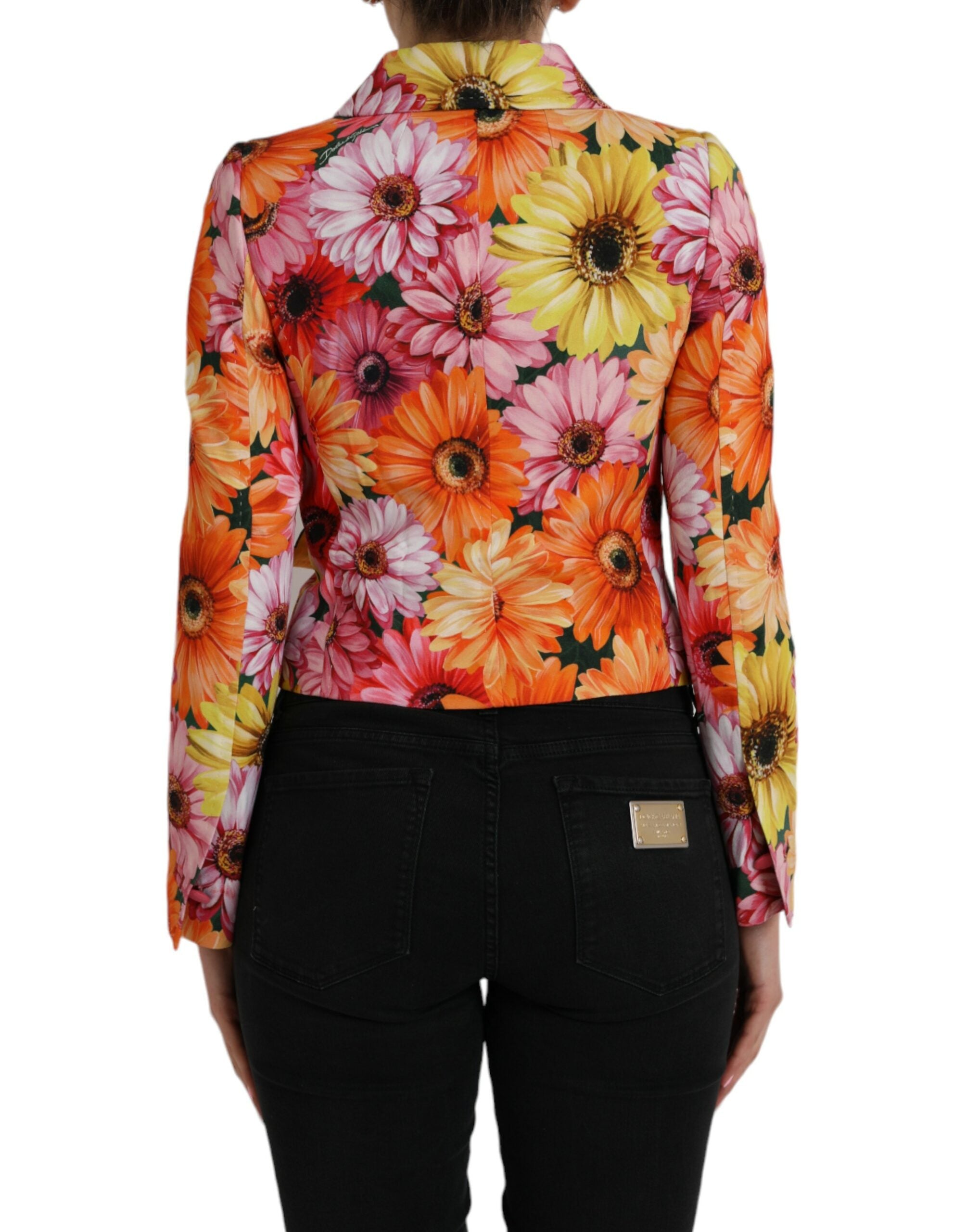 Dolce & Gabbana Multicolor Floral Brocade Blazer Coat Jacket