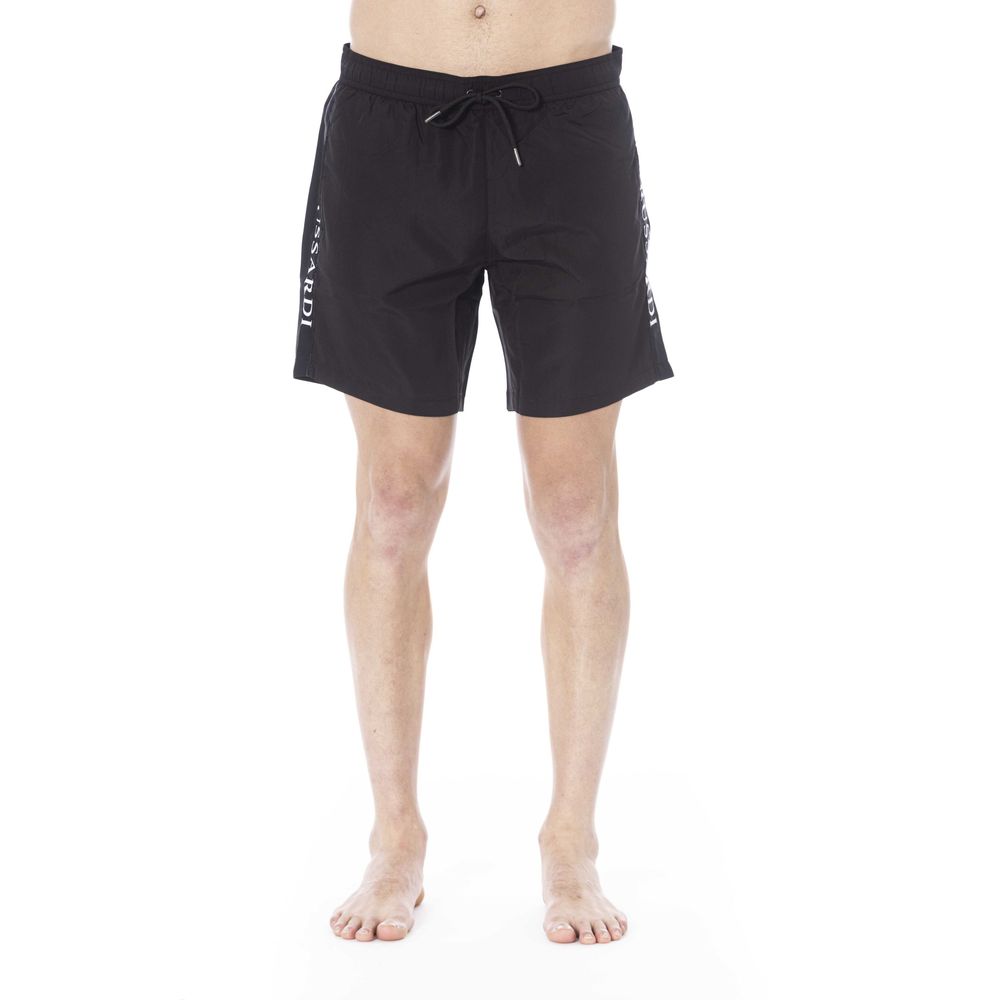 Trussardi Beachwear Black Polyester Swimwear