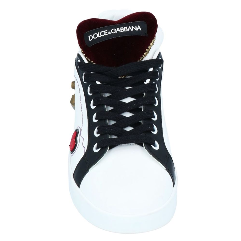 Dolce & Gabbana White Leather Di Calfskin Sneaker