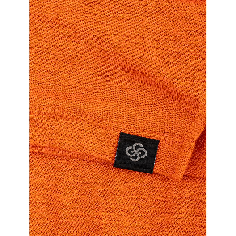 Gran Sasso Elegant Linen T-Shirt in Vibrant Orange