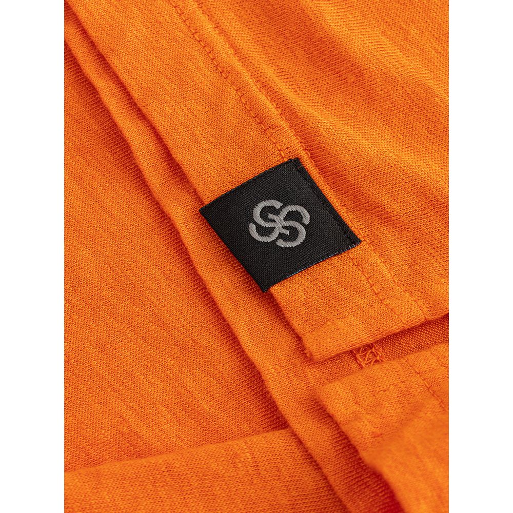 Gran Sasso Elegant Orange Linen Polo Shirt