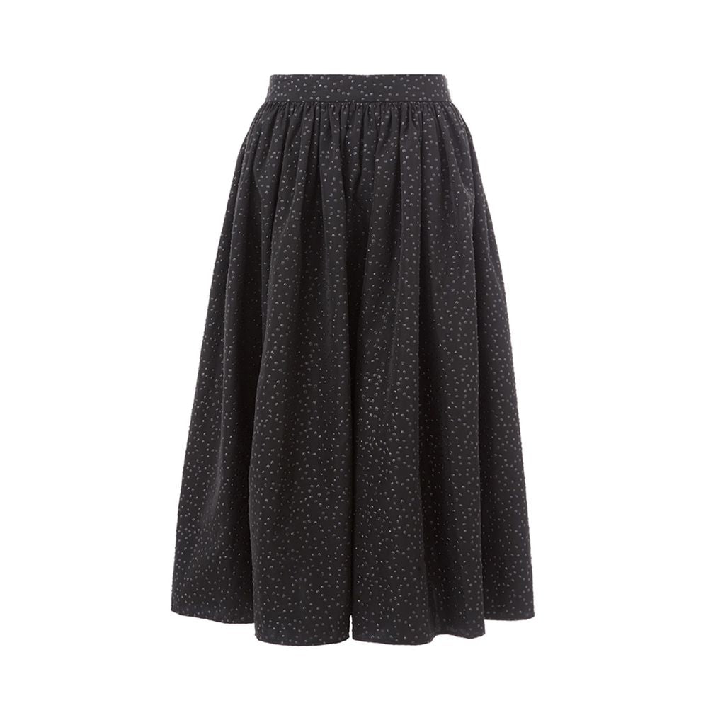 Lardini Elegant Black Polyethylene Midi Skirt