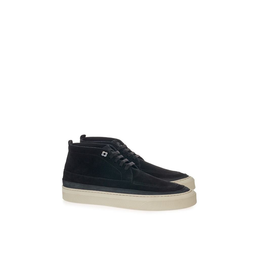 Lardini Elegant Suede Sneakers in Timeless Black