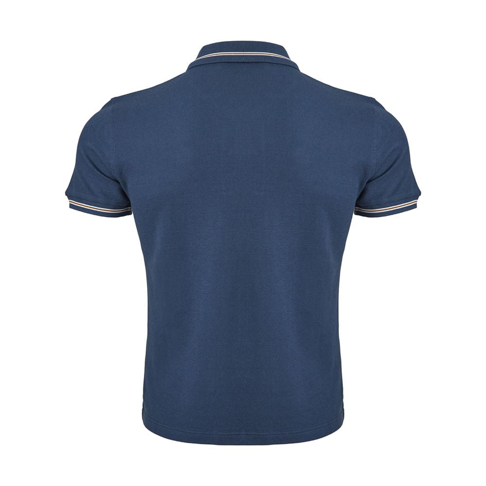 Corneliani Elegant Blue Italian Cotton Polo Shirt