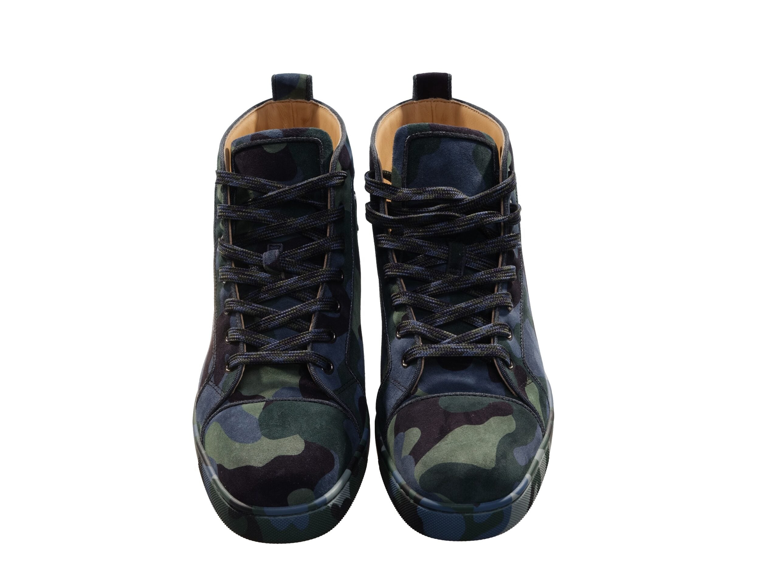 Christian Louboutin Louis Orlato Flat Camouflage High Top Sneakers