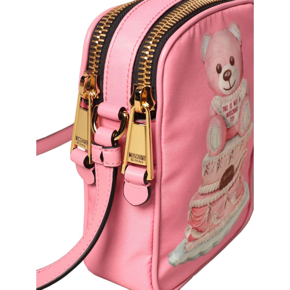 Moschino Couture Pink Nylon Women Crossbody Bag