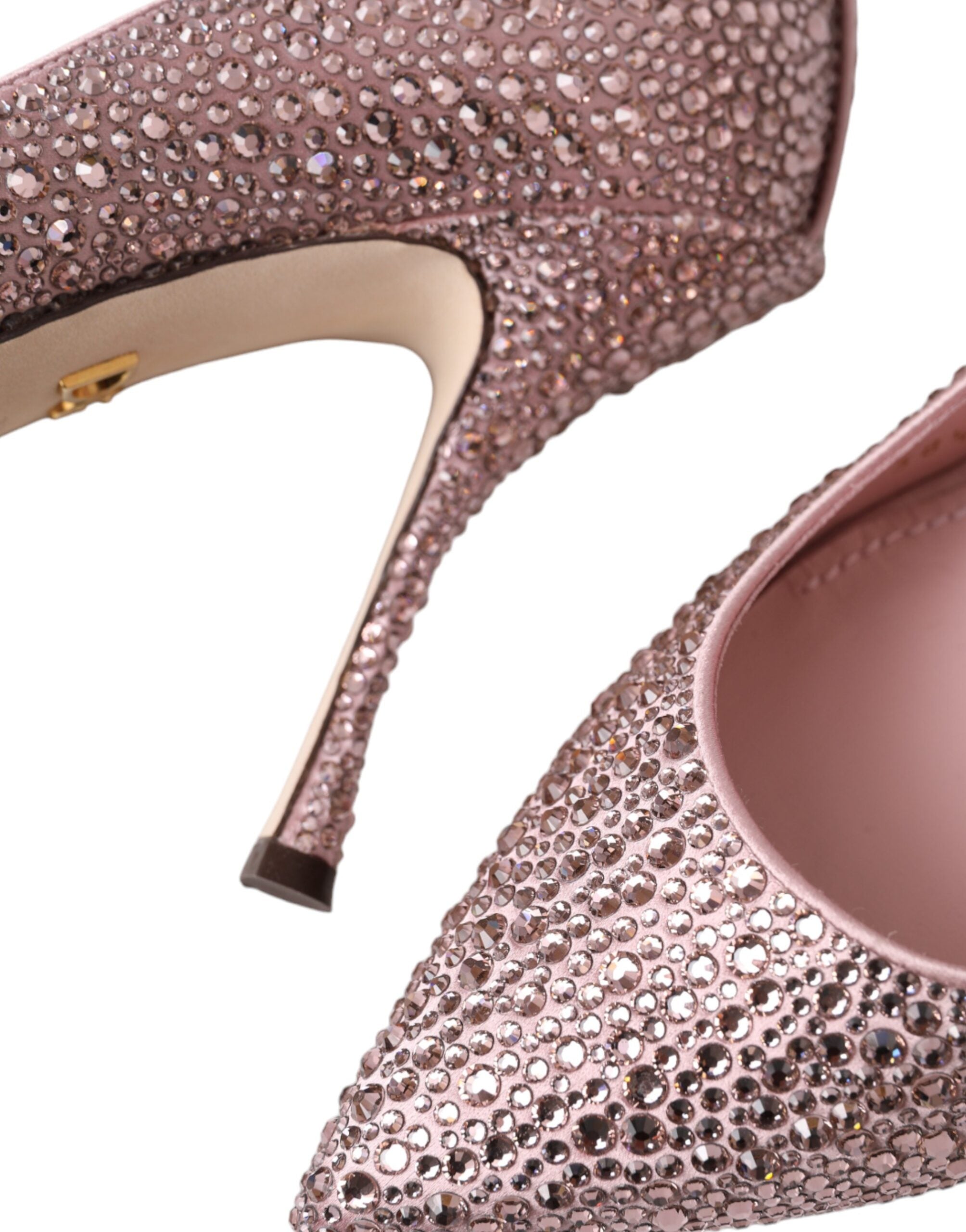 Dolce & Gabbana Pink Strass Crystal Heels Pumps Shoes