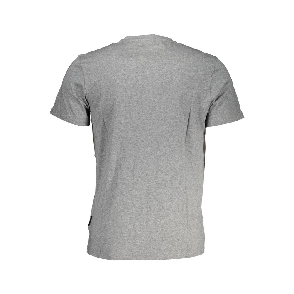 Napapijri Gray Cotton Men T-Shirt