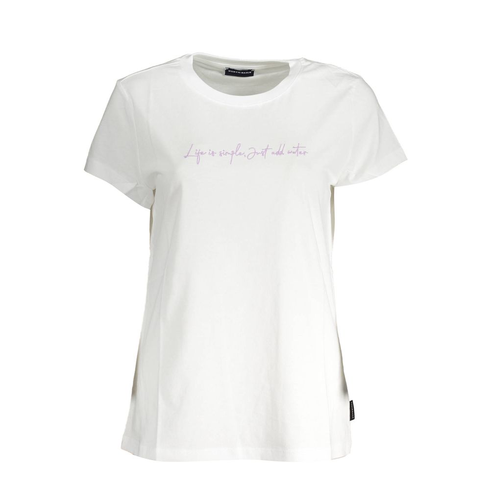 North Sails Embroidered Organic Cotton Tee - Pristine White