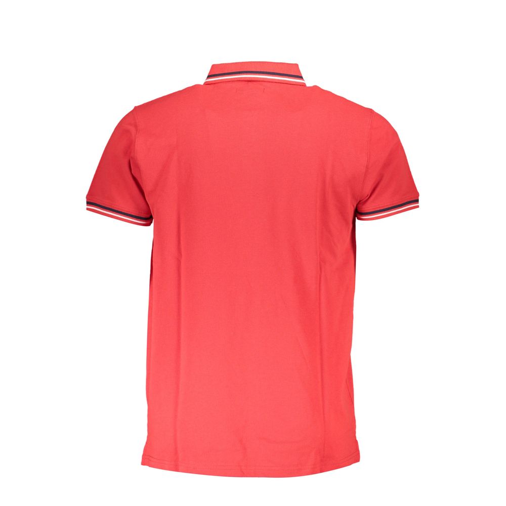 Cavalli Class Red Cotton Polo Shirt