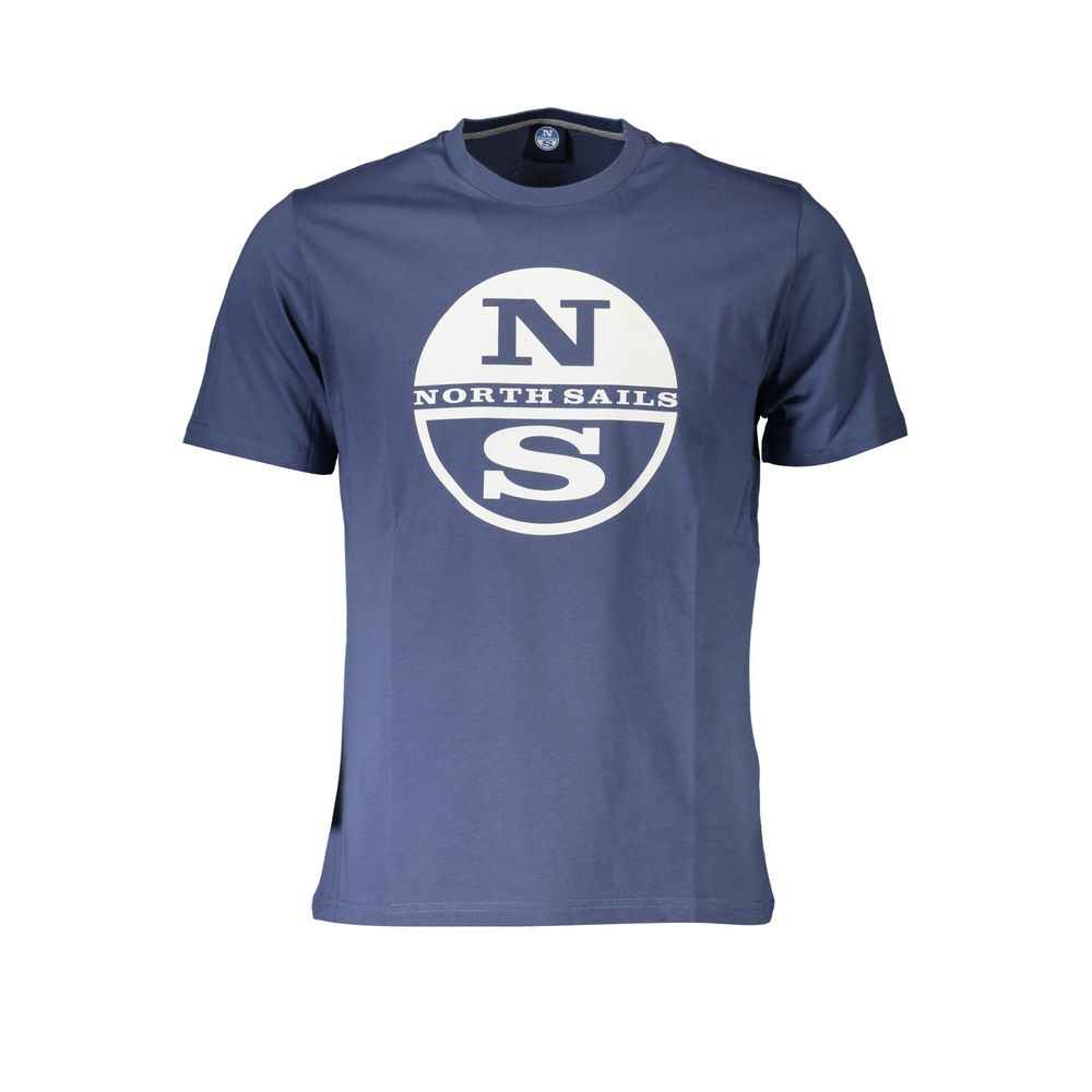 North Sails Blue Cotton Men T-Shirt