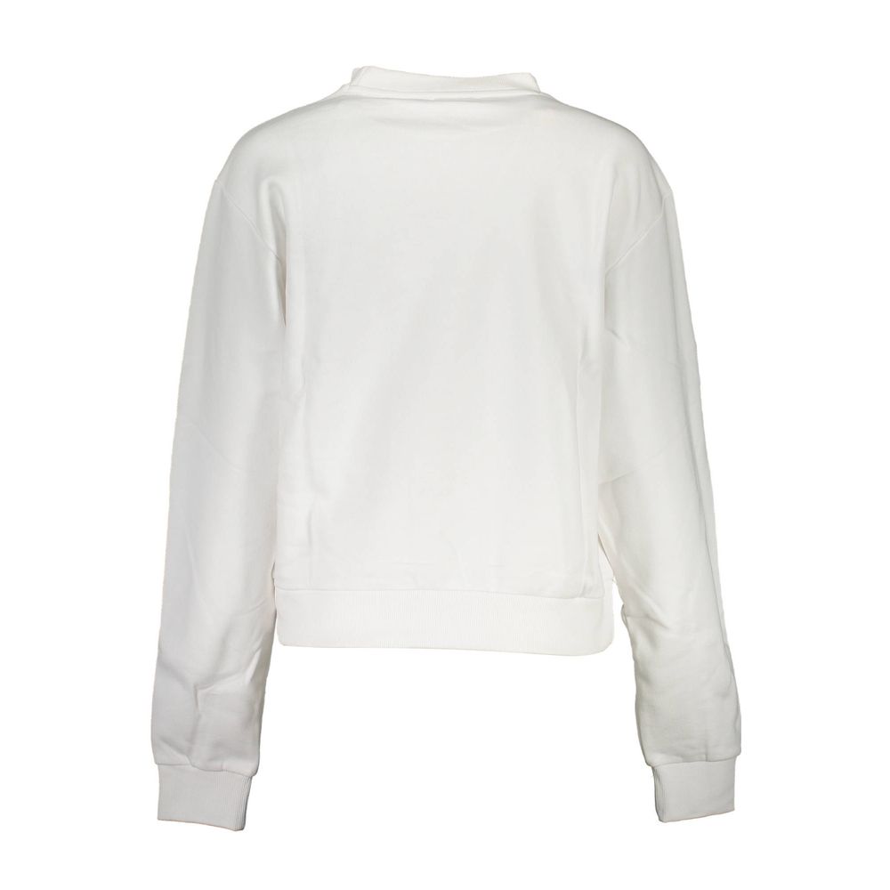 Guess Jeans Chic Sweat Blanc Imprimé avec Strass