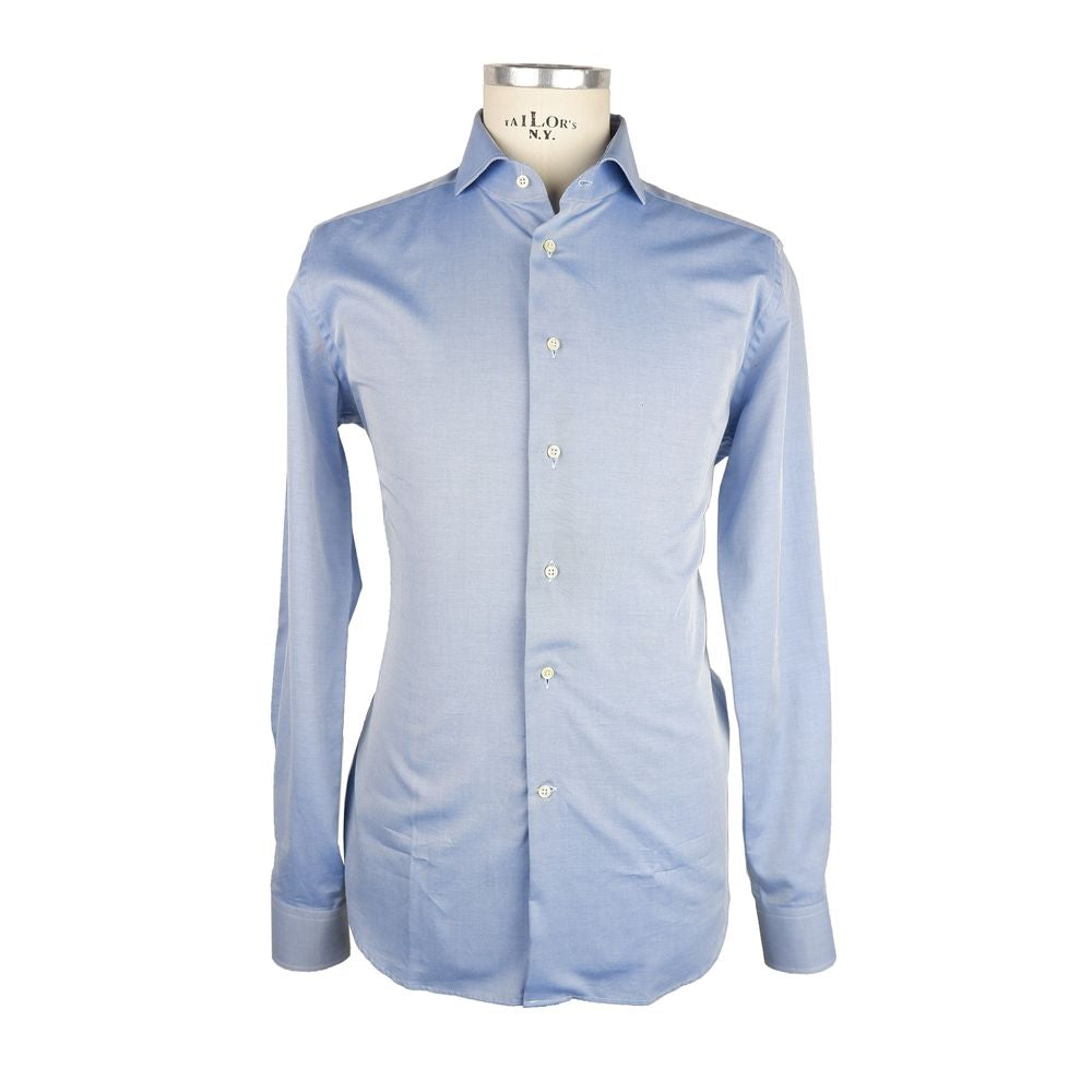 Chemise Milano élégante bleu clair fabriquée en Italie