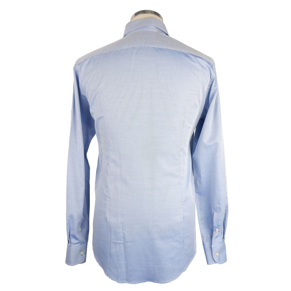 Chemise Milano élégante bleu clair fabriquée en Italie