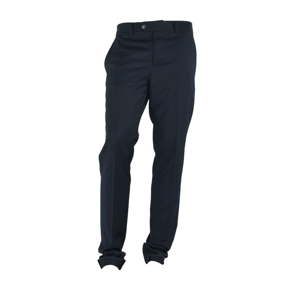 Pantalon élégant de créateur italien noir fabriqué en Italie