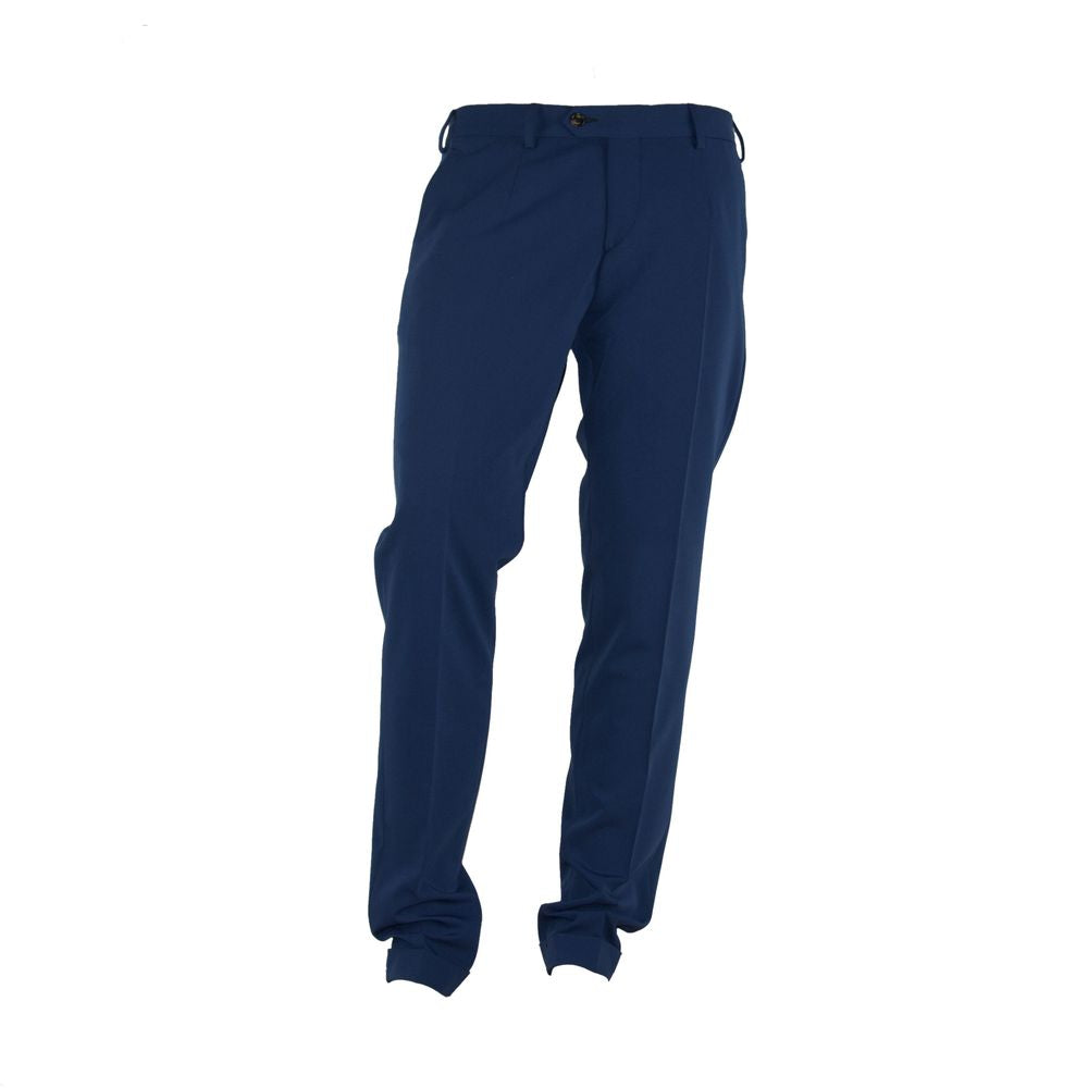 Pantalon bleu élégant Made in Italy pour homme sophistiqué