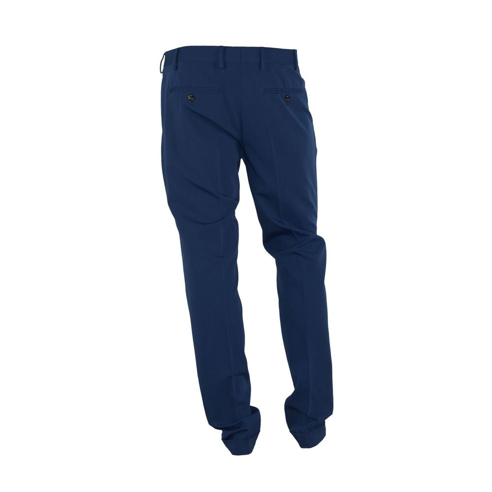 Pantalon bleu élégant Made in Italy pour homme sophistiqué