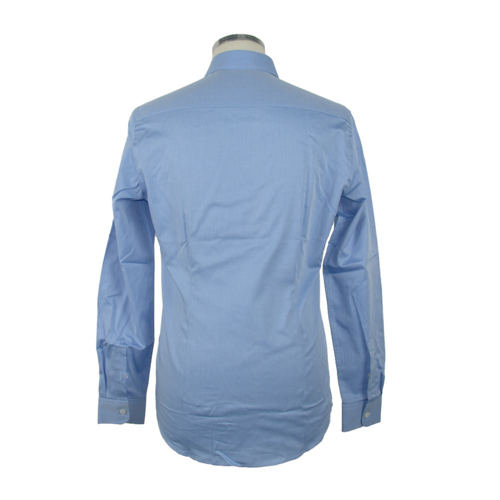 Chemise en coton bleu clair Elegance Unleashed Made in Italy