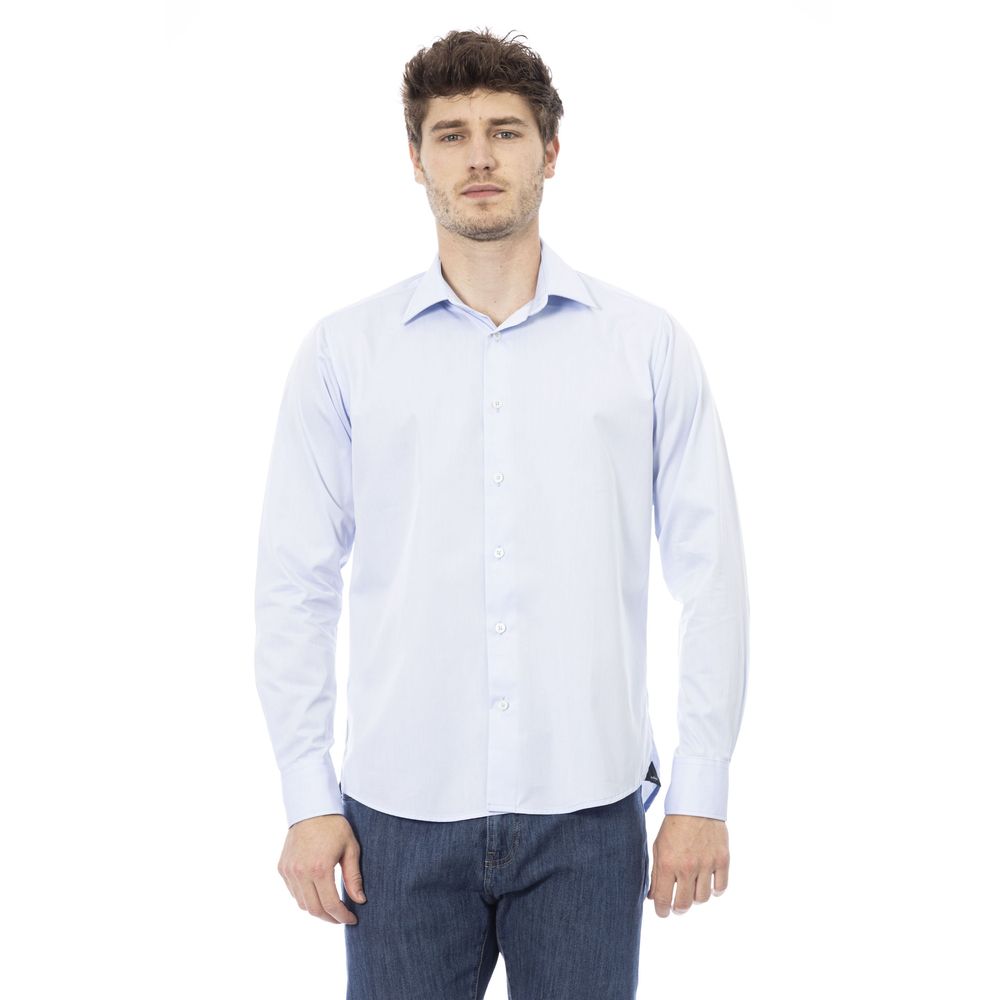 Baldinini Trend Chemise italienne élégante bleu clair pour homme