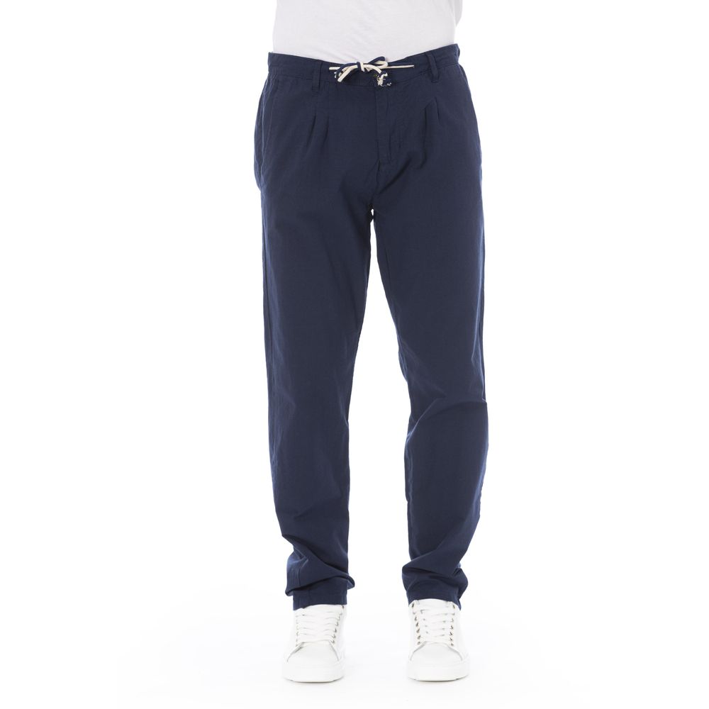 Baldinini Trend Pantalon chino élégant en coton bleu