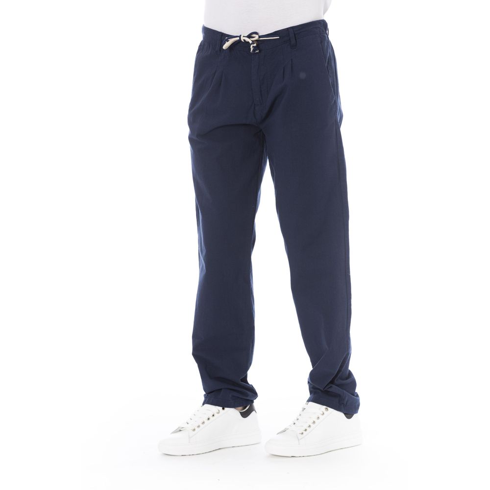 Baldinini Trend Pantalon chino élégant en coton bleu