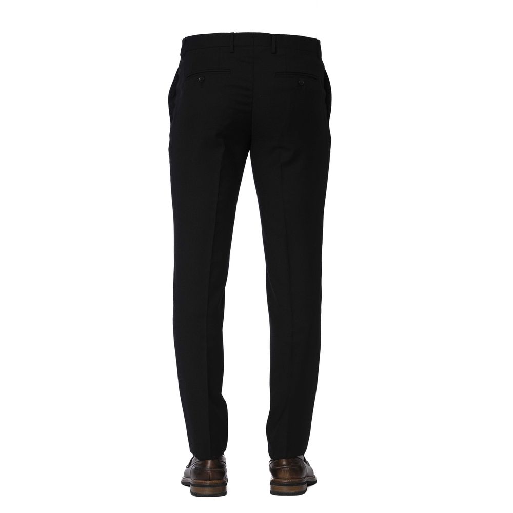 Trussardi Pantalon noir élégant pour un style distingué