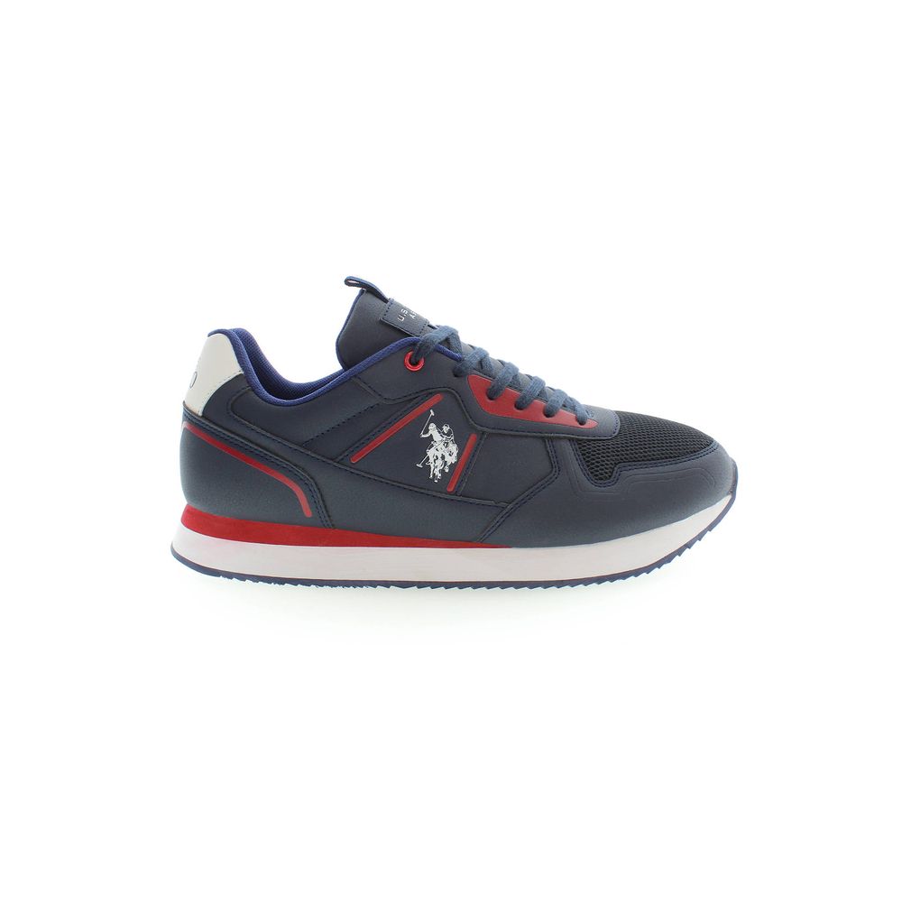 U.S. POLO ASSN. Sleek Blue Sneakers with Contrast Detail