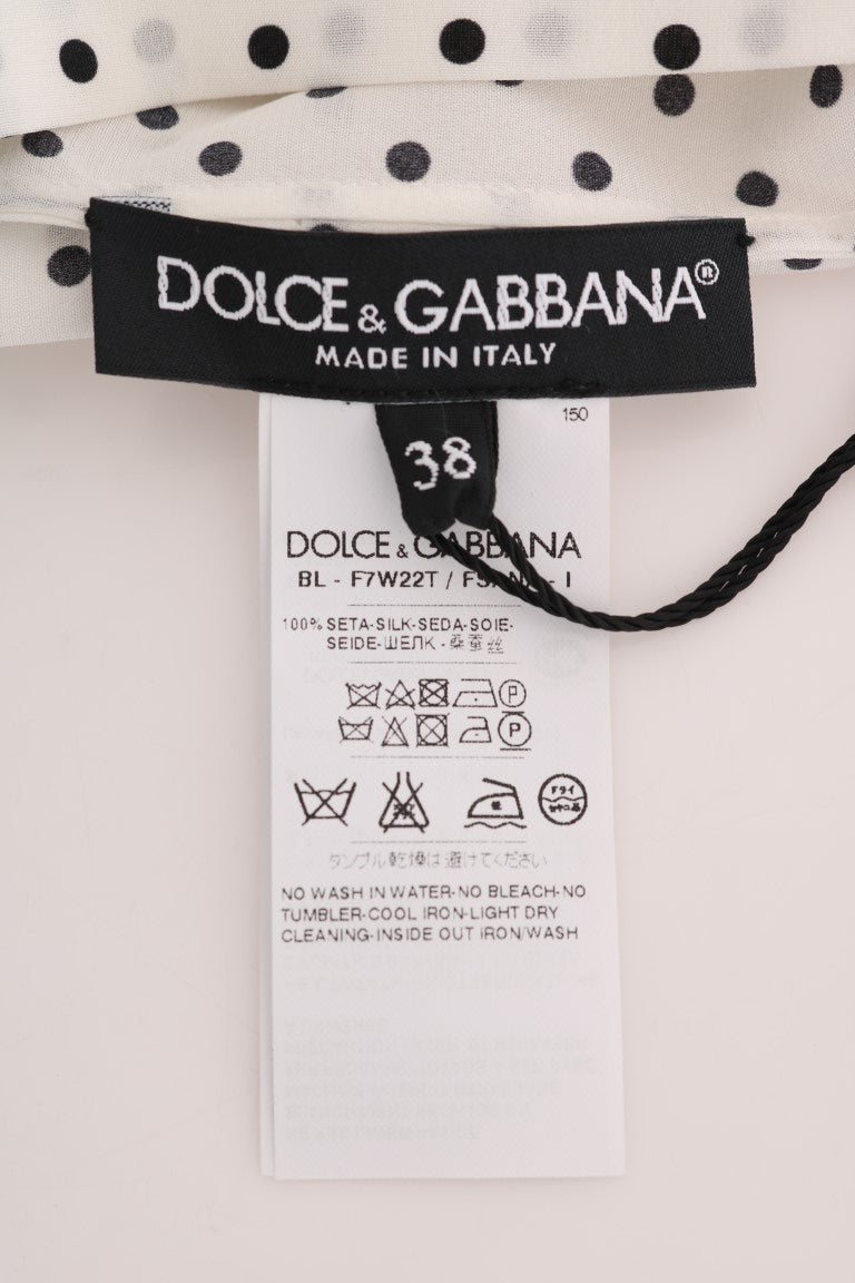 Blouse en soie à pois Dolce &amp; Gabbana Chic