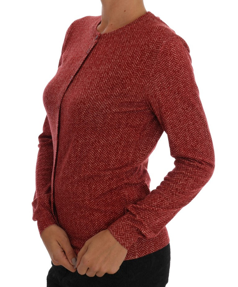 Dolce &amp; Gabbana Pull cardigan en laine rouge